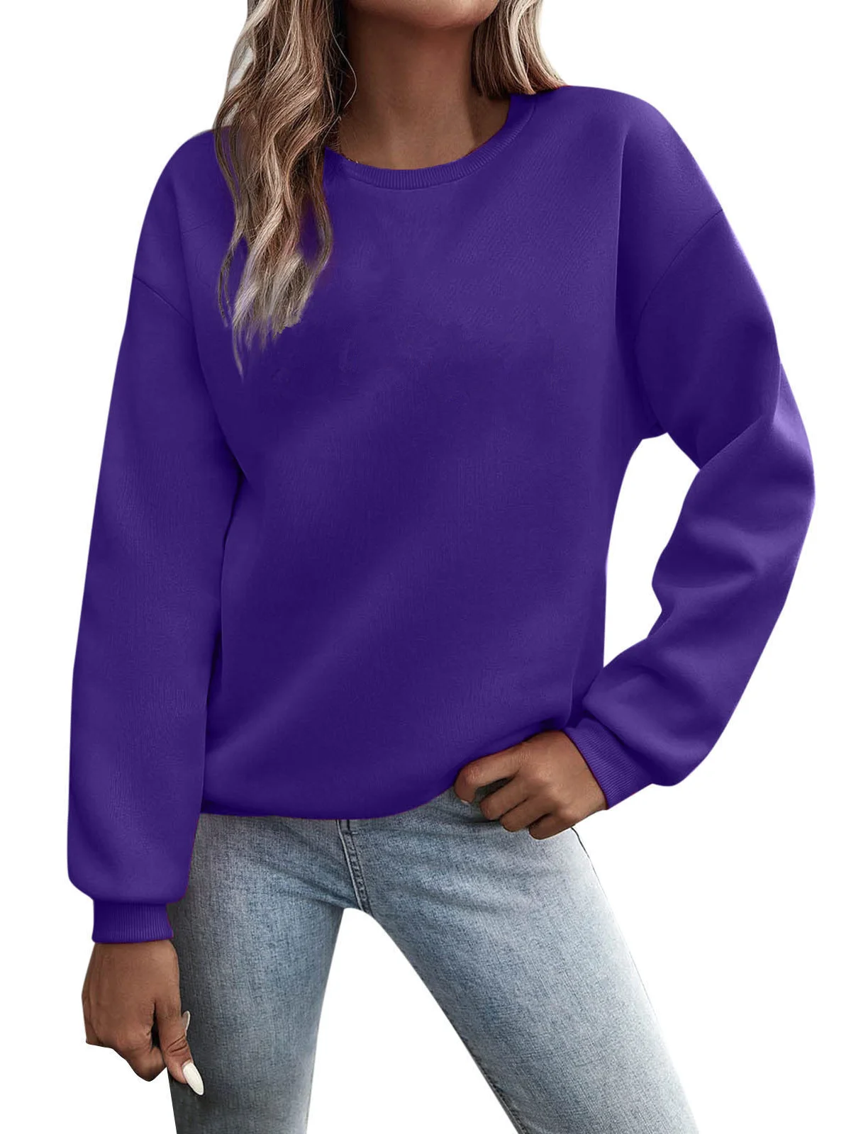 Damen Rundhals Katze Lässig Frühling/Herbst Jersey Langarm Sweatshirt