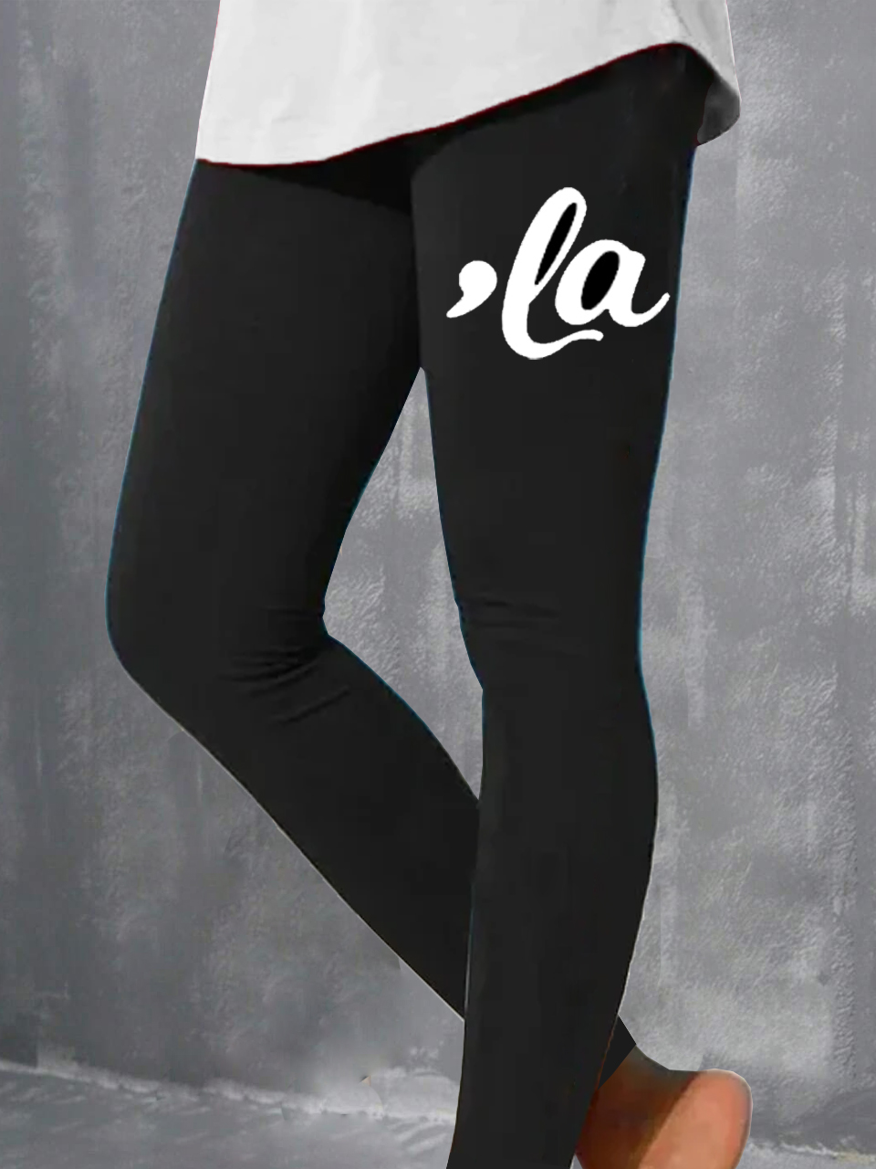 Damen Textbriefe Lässig Alle Jahreszeiten Lang Leggings