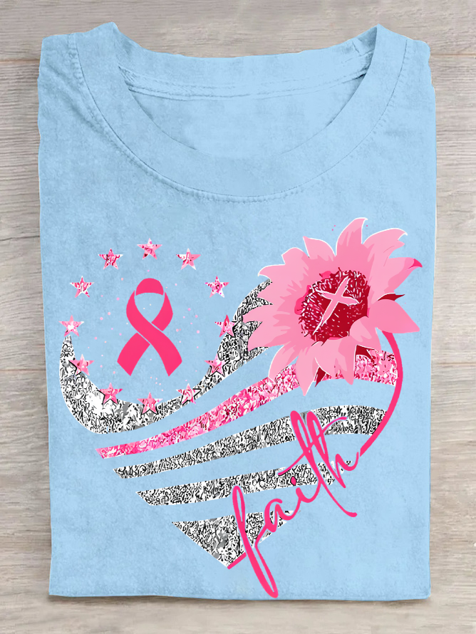 Damen Textbriefe Kurzarm T-Shirts T-Shirt Rundhals Lässig Sommer Oberteile