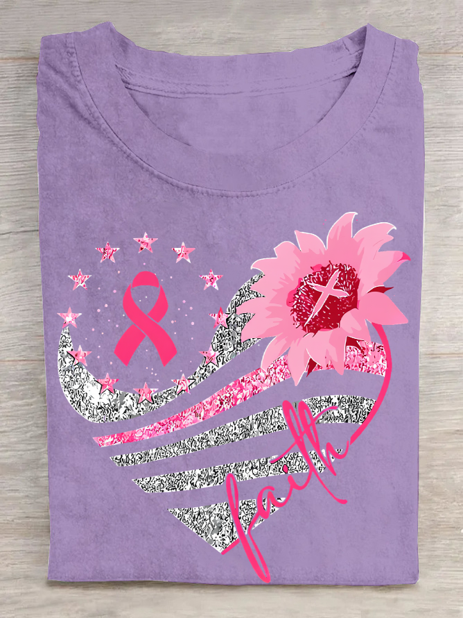 Damen Textbriefe Kurzarm T-Shirts T-Shirt Rundhals Lässig Sommer Oberteile