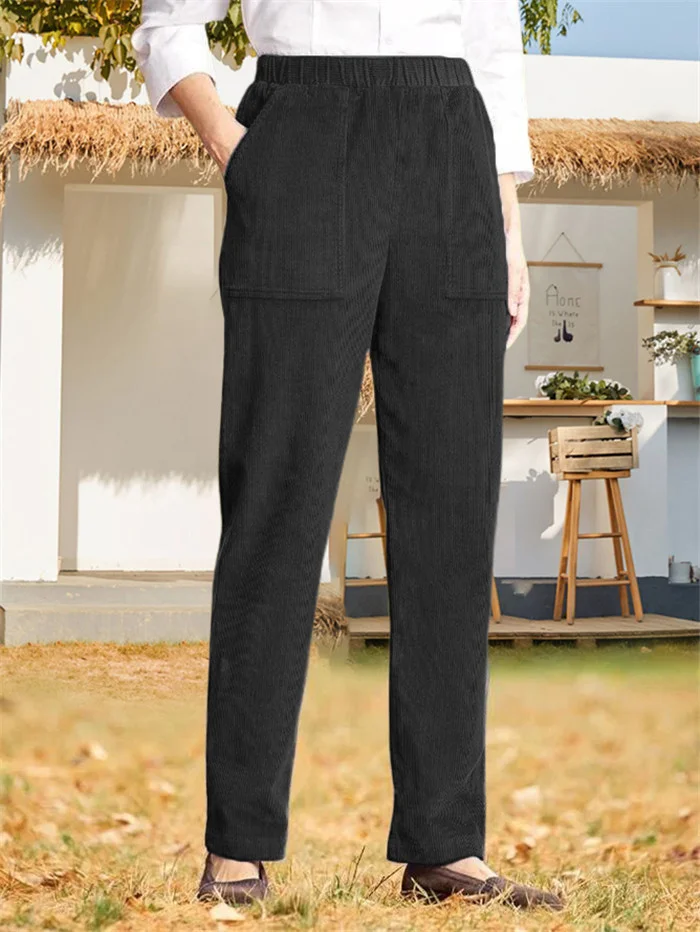 Damen Hose Täglich Ausgehen Lässig Fluff/Granular-Fleece-Stoff Unifarben Frühling/Herbst Hose