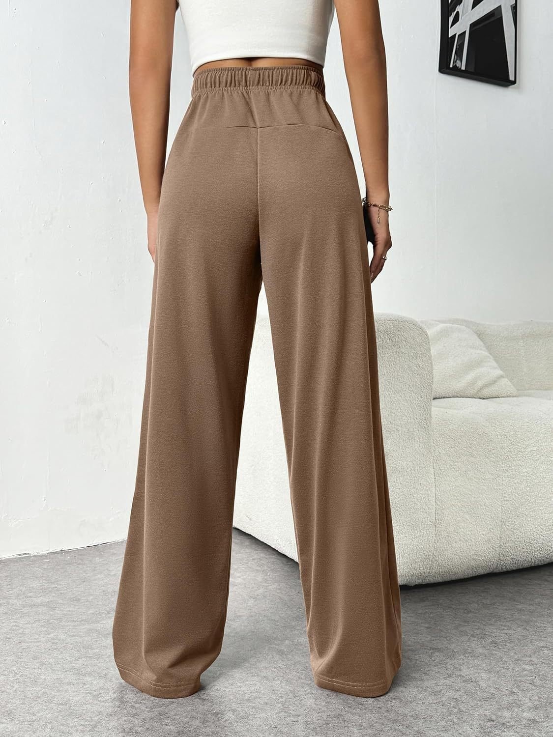 Damen Hose Täglich Ausgehen Lässig Jersey Unifarben Frühling/Herbst Hose