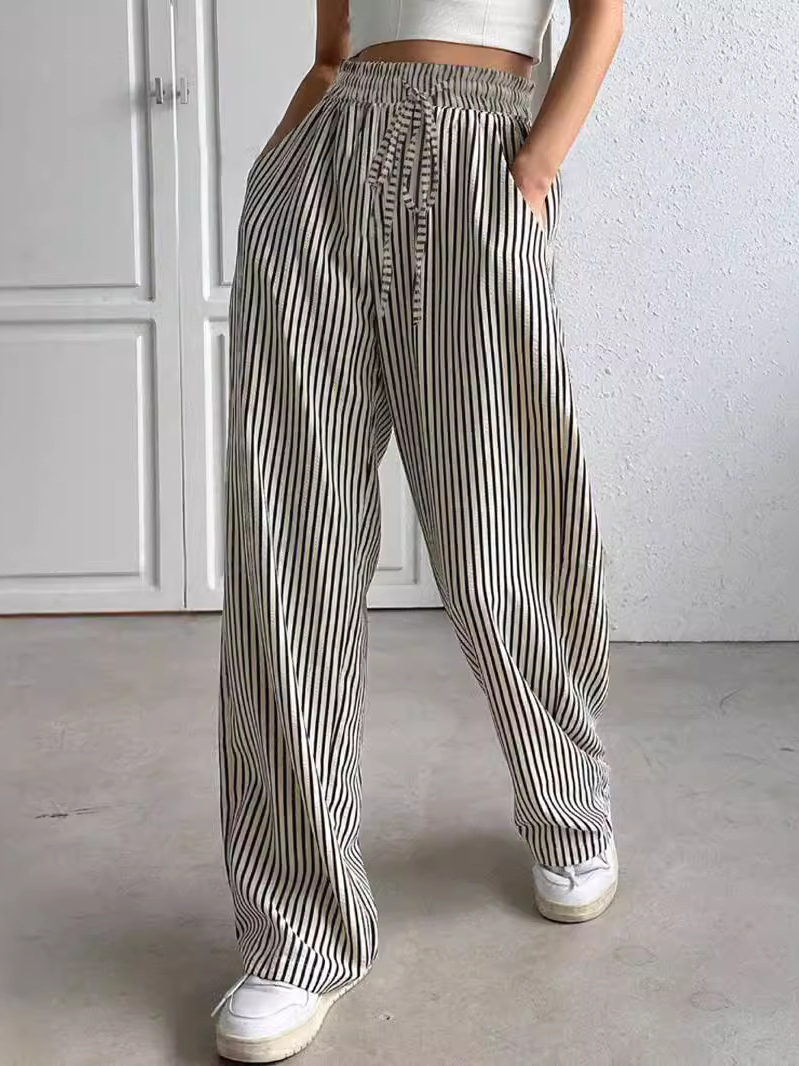 Damen Hose Täglich Ausgehen Lässig Jersey Gestreift Frühling/Herbst Hose