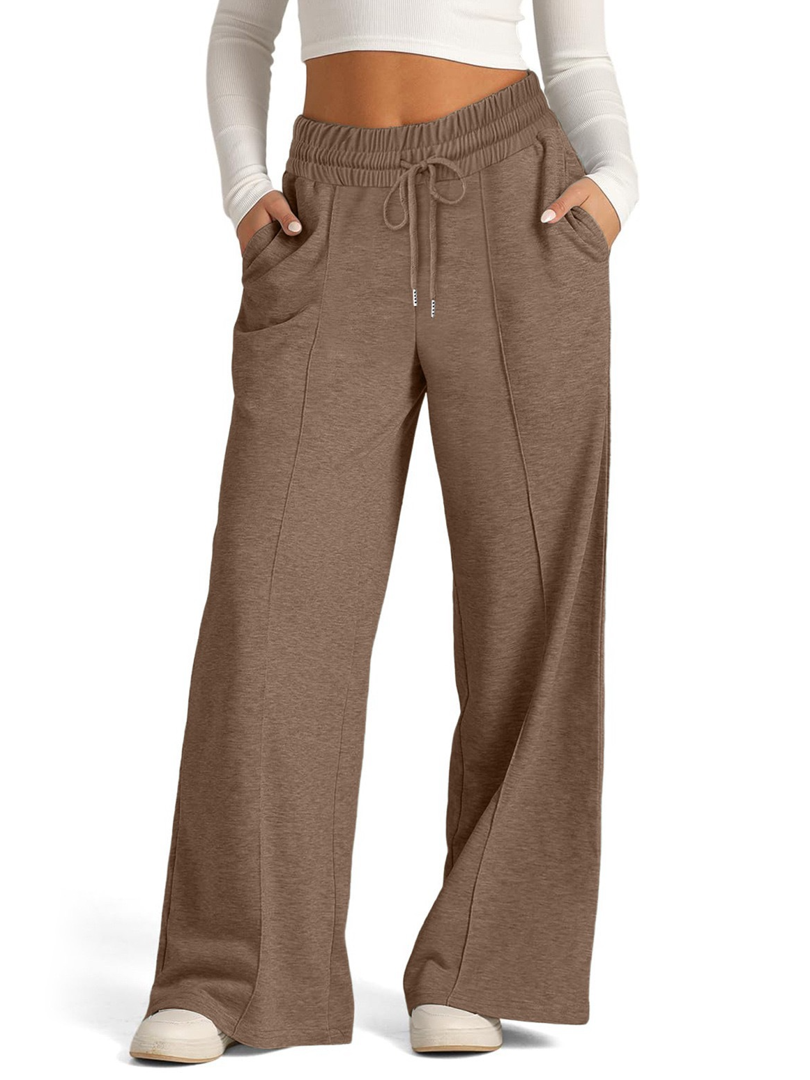 Damen Hose Täglich Ausgehen Lässig Jersey Unifarben Frühling/Herbst Hose