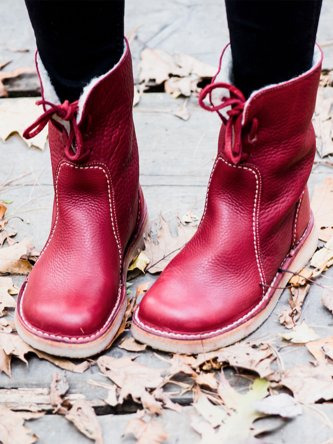 Unifarben Leder Herbst Westlicher Stil Western Stiefelette