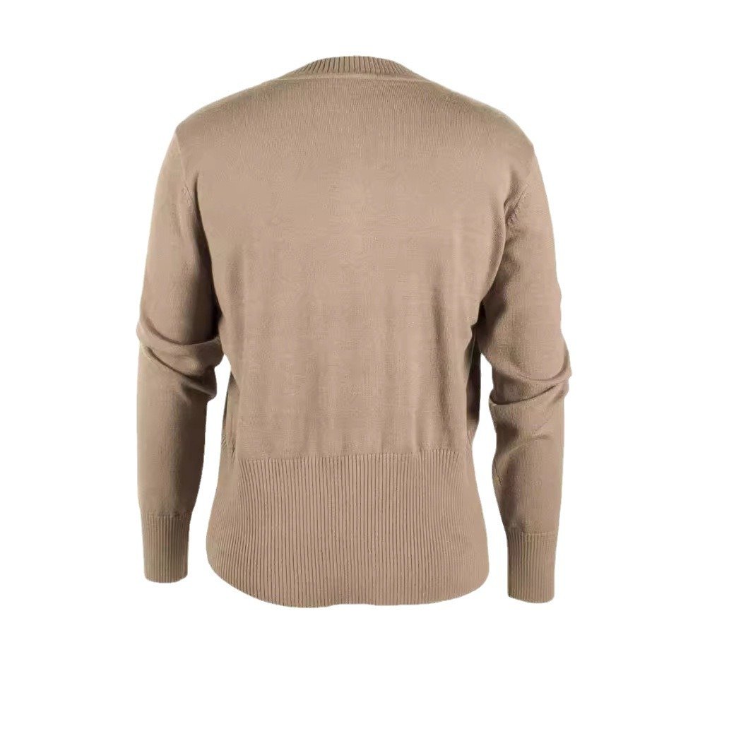 Damen Frühling/Herbst Unifarben Lässig Langarm Rundhals Garn/Wollgarn Pullover