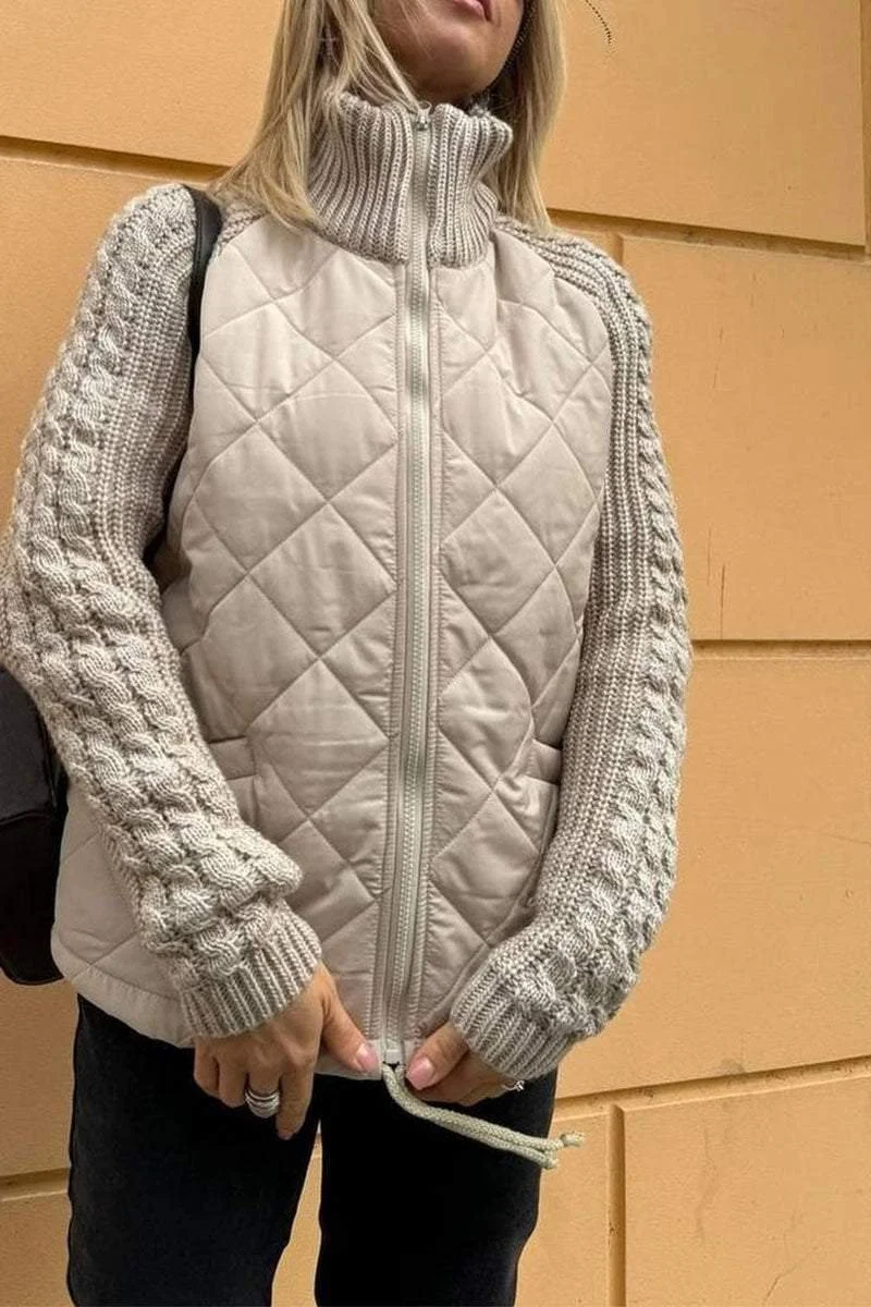 Damen Lässig Winter Unifarben Mock Neck Gepolstert Parka