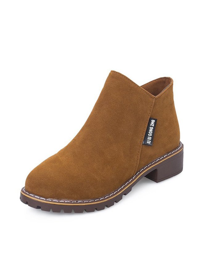 britisch Stil Rund Bequem Postleitzahl Niedrig Stiefelette