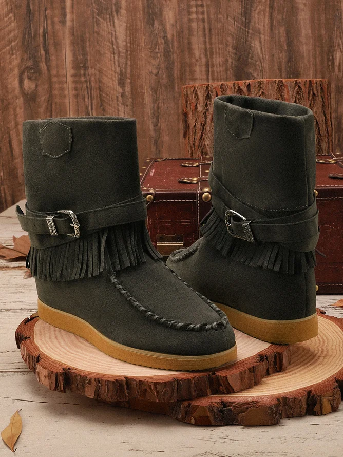 Winter PU Baumwolle-Gepolstert Stiefelette