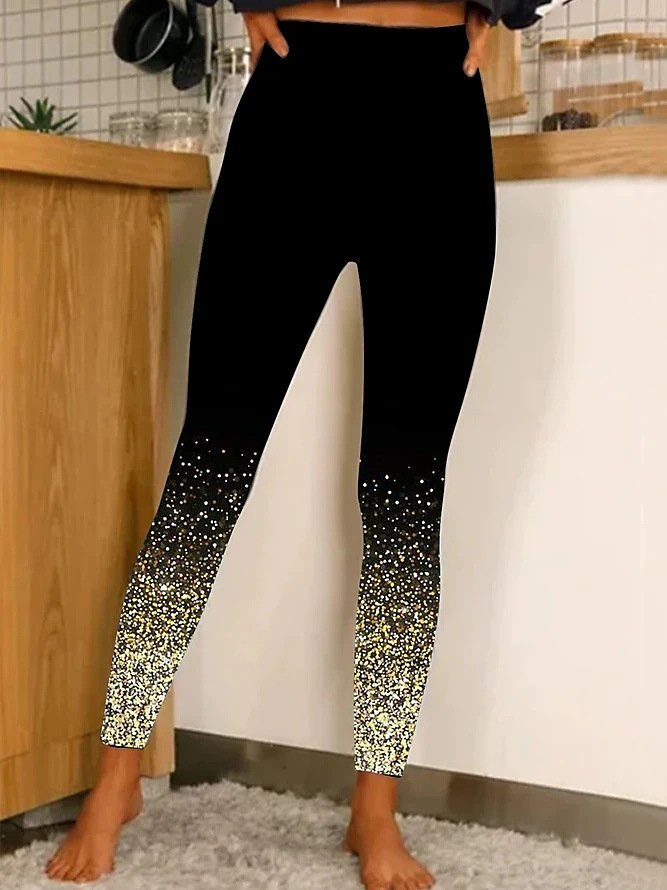 Damen Lässig 3d Drucken Alle Jahreszeiten Knöchelhose Leggings Weihnachten