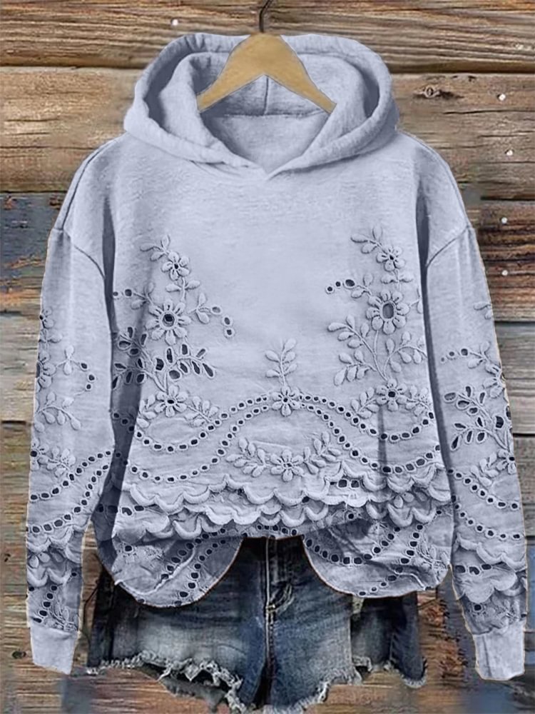 Damen Kapuze 3d Drucken Lässig Frühling/Herbst Langarm Sweatshirt