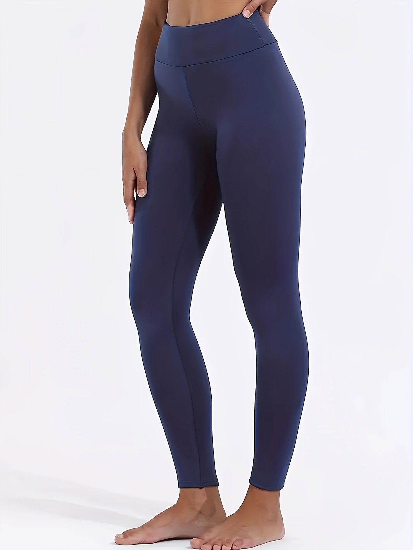 Damen Hose Yoga-Hose Täglich Ausgehen Lässig Unifarben Winter Hose