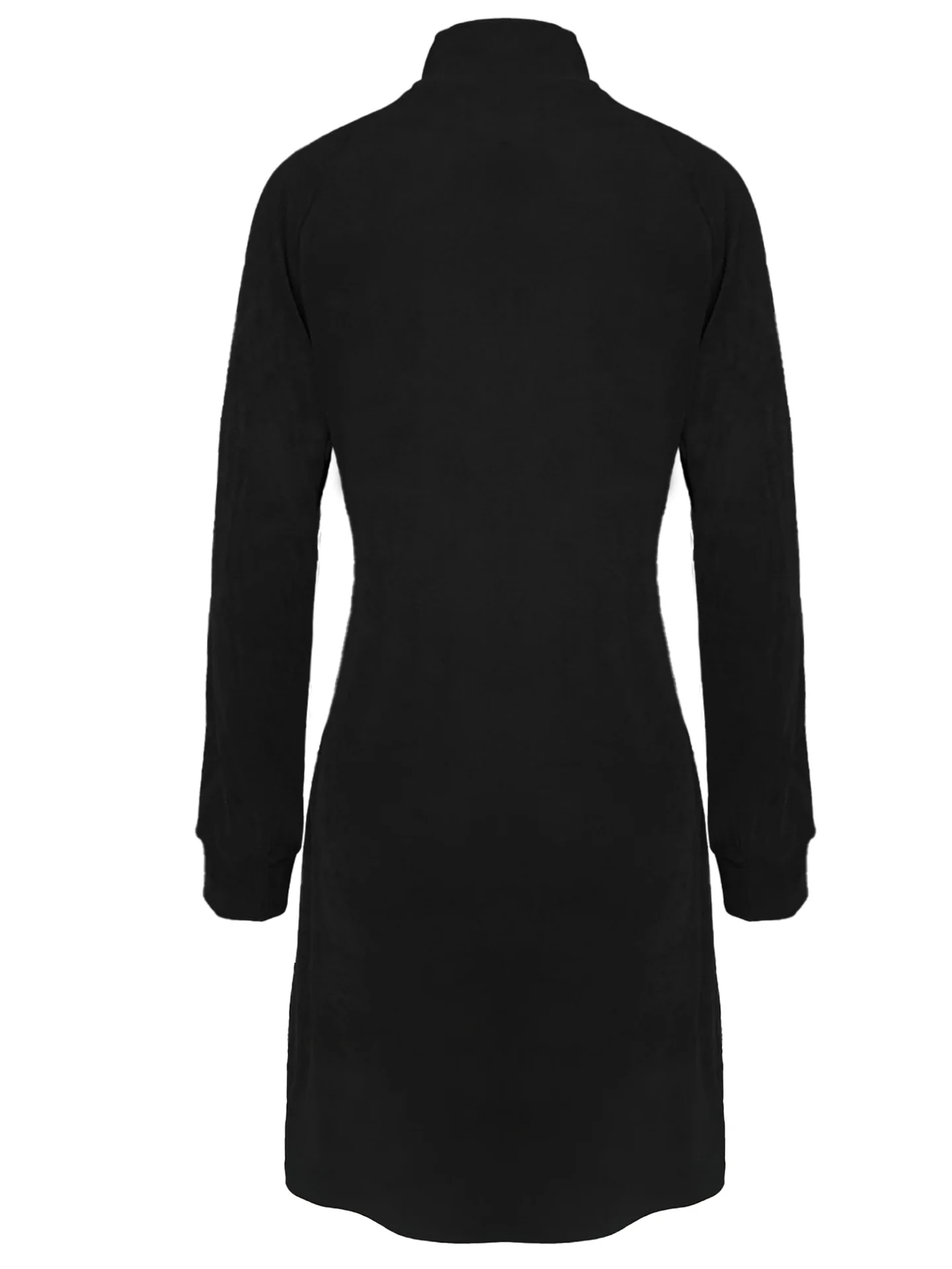 Damen Langarm Frühling/Herbst Gestreift Jersey Kleid Rollkragen Täglich Ausgehen Lässig Maxikleid H-Linie