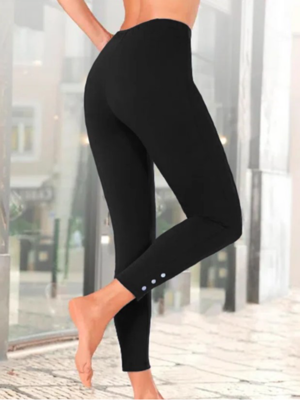 Damen Lässig Weihnachten Winter Lang Leggings