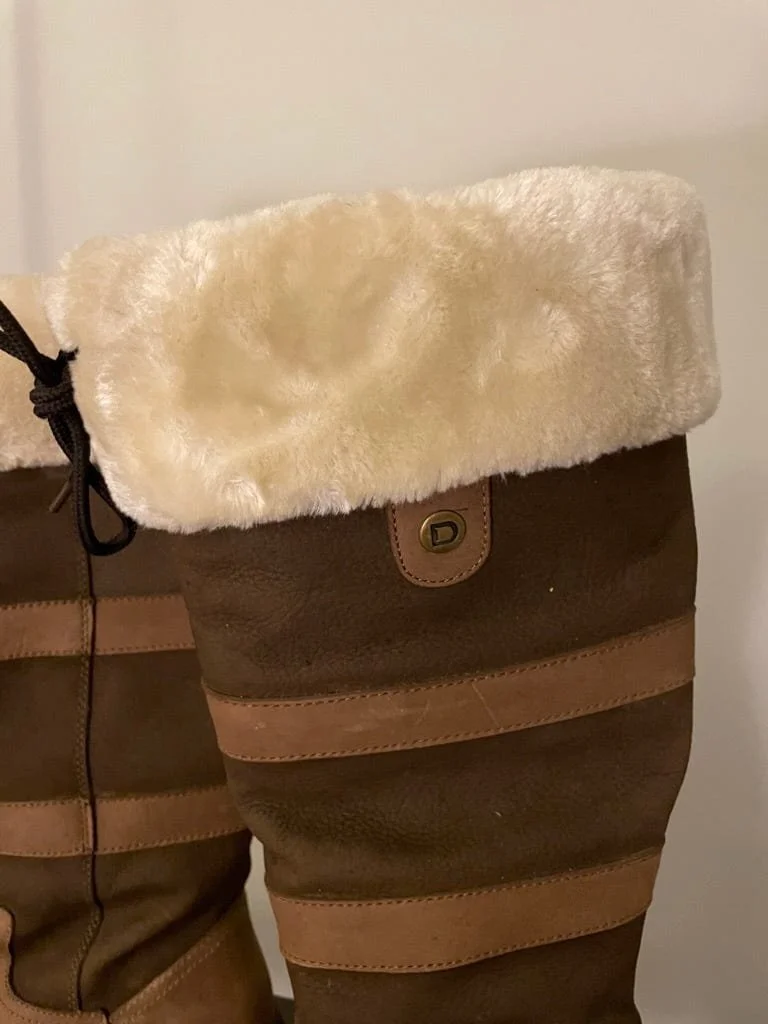 Leder Kontrastnaht Winter Baumwolle-Gepolstert Stiefelette