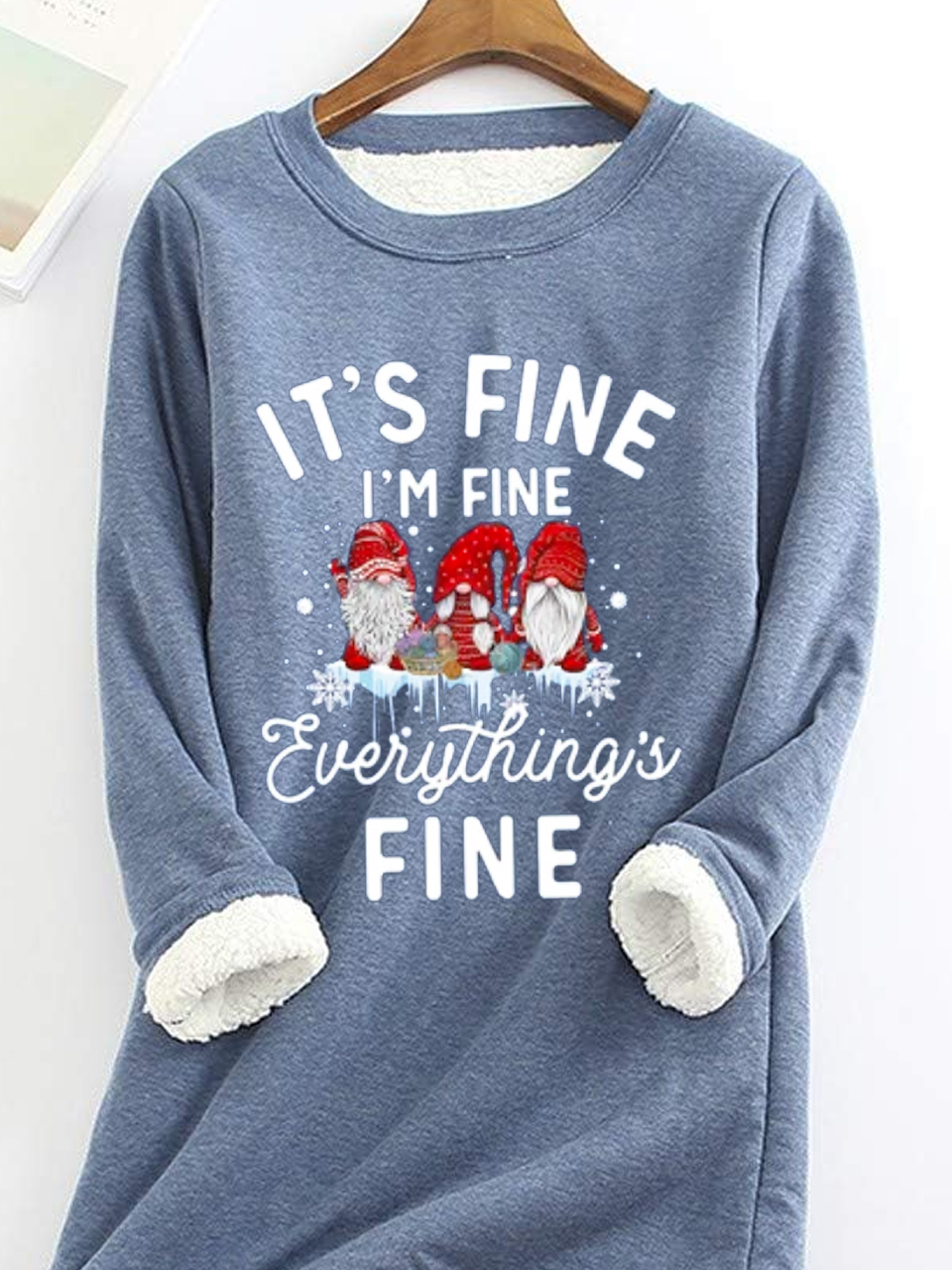 Damen Rundhals Weihnachten Lässig Winter Langarm Sweatshirt