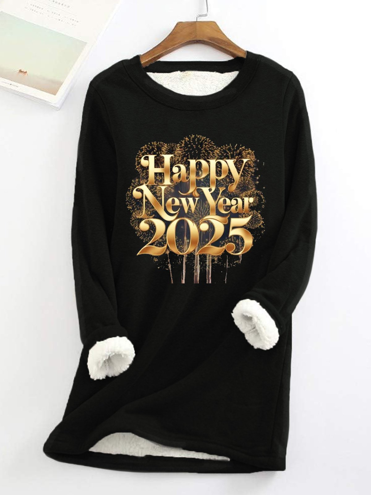 Damen Rundhals Weihnachten Lässig Winter Langarm Sweatshirt