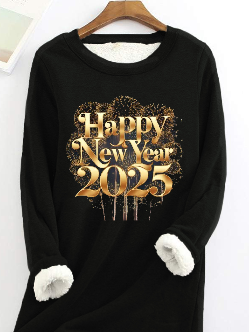 Damen Rundhals Weihnachten Lässig Winter Langarm Sweatshirt