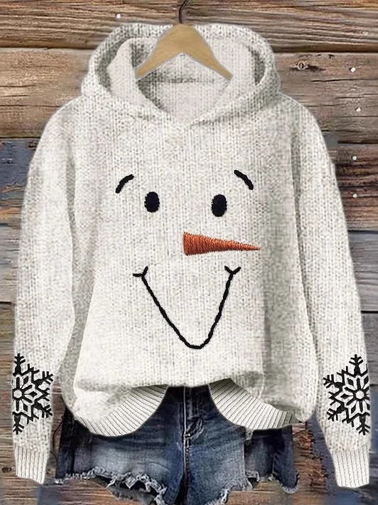 Damen Kapuze Weihnachten Lässig Frühling/Herbst Langarm Sweatshirt