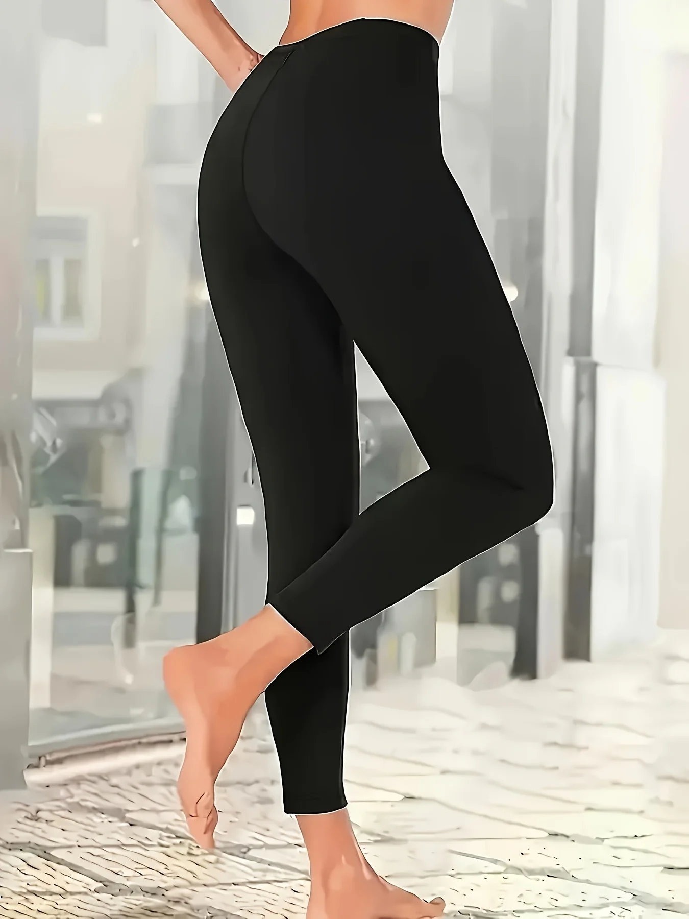 Damen Lässig Weihnachten Jersey Alle Jahreszeiten Lang Leggings