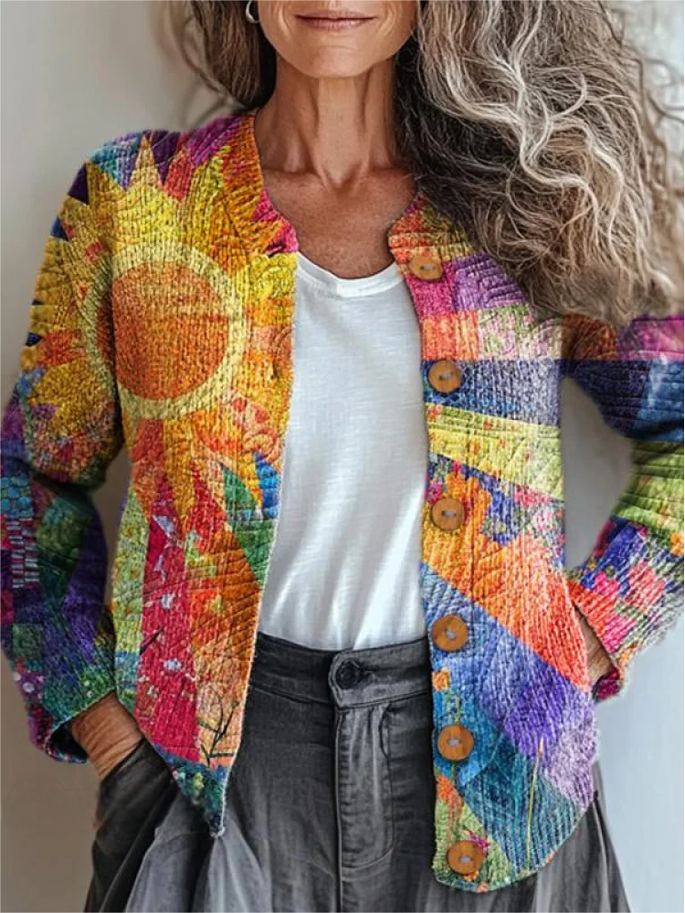 Damen Lässig Frühling/Herbst Gestreift Strickjacke