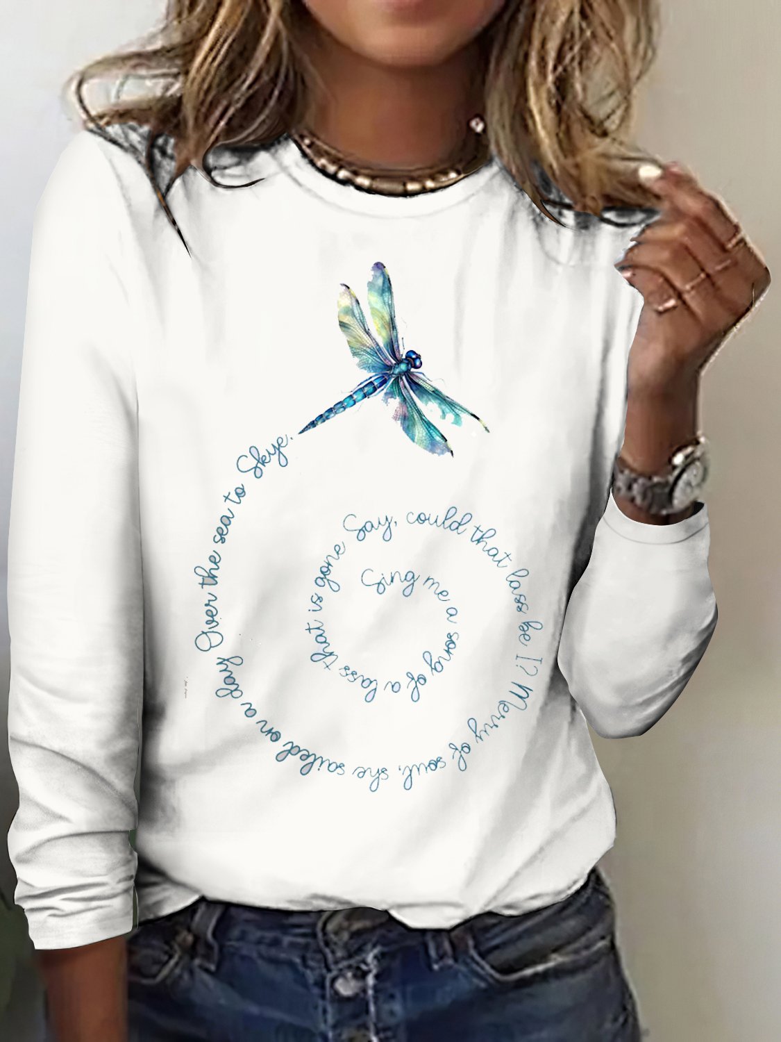 Damen Kariert Langarm T-Shirts T-Shirt Rundhals Retro Frühling/Herbst Oberteile
