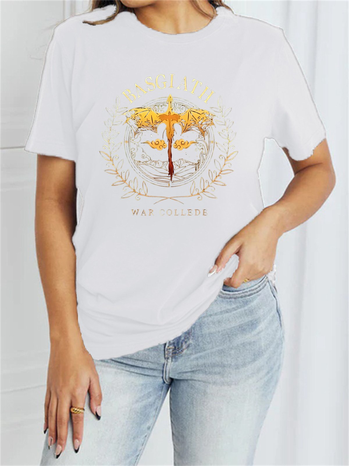 Damen Kurzarm T-Shirts T-Shirt Sommer Textbriefe Baumwollmischung Rundhals Täglich Ausgehen Lässig Oberteile