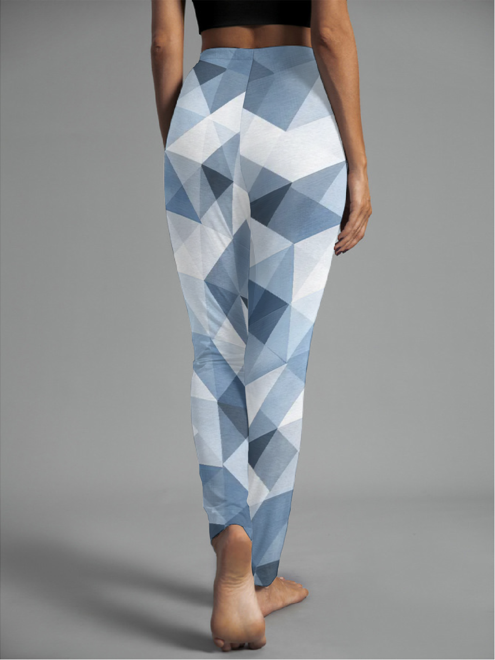 Damen Lässig Geometrisch Jersey Alle Jahreszeiten Lang Leggings