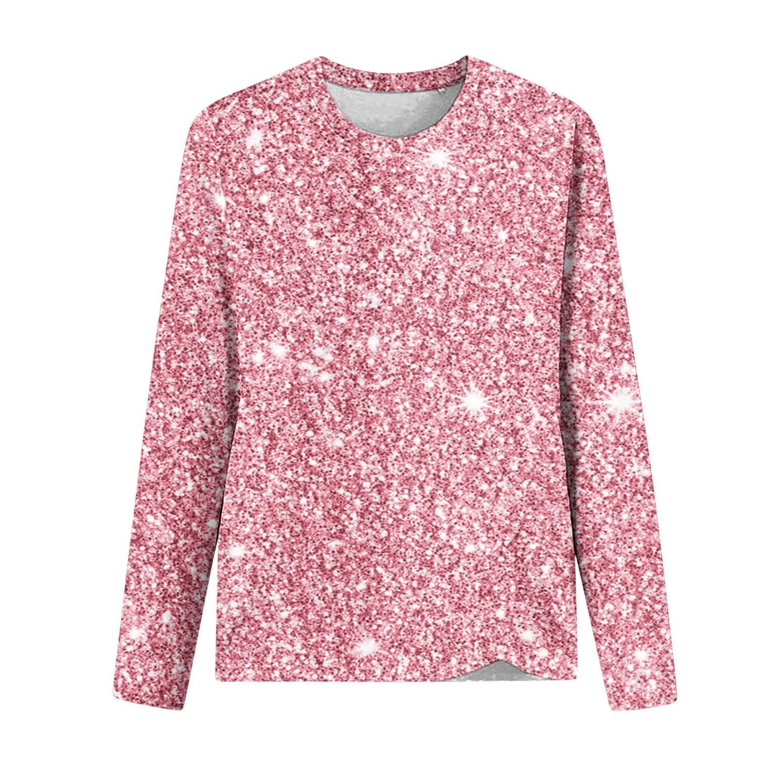 Damen Langarm T-Shirts T-Shirt Frühling/Herbst Unifarben Jersey Rundhals Urlaub Ausgehen Retro Oberteile