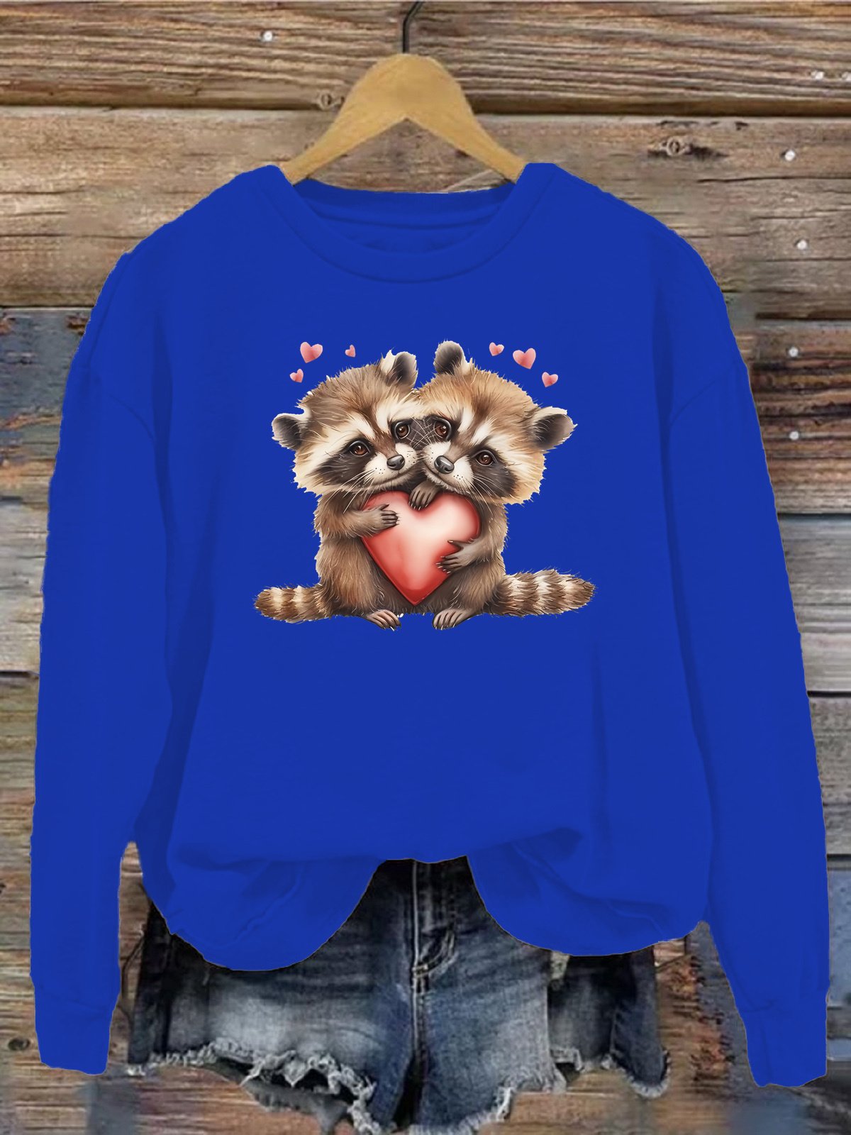 Damen Rundhals Katze Lässig Frühling/Herbst Langarm Sweatshirt