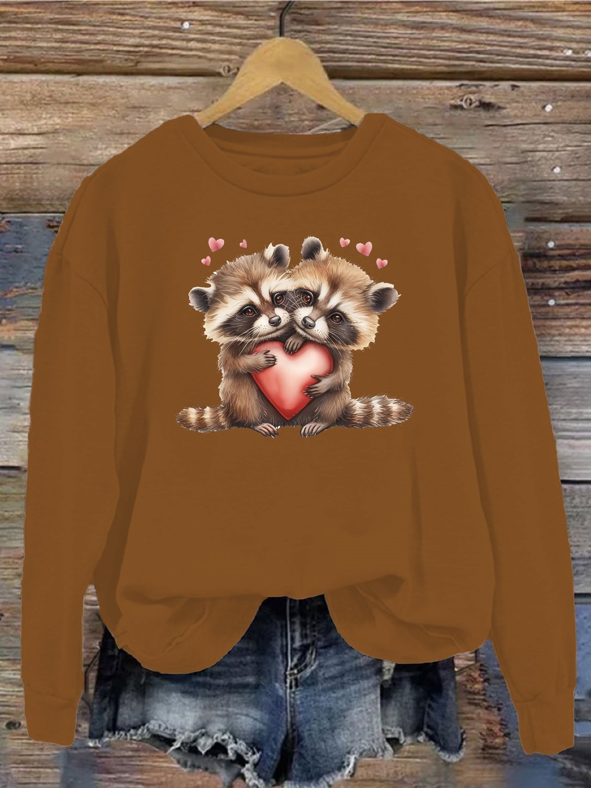 Damen Rundhals Katze Lässig Frühling/Herbst Langarm Sweatshirt