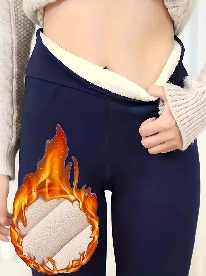 Damen Hose Yoga-Hose Täglich Ausgehen Lässig Unifarben Winter Hose