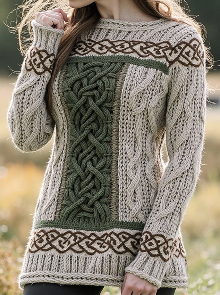 Damen Frühling/Herbst Tier Lässig Langarm Rundhals Wolle/Stricken Pullover