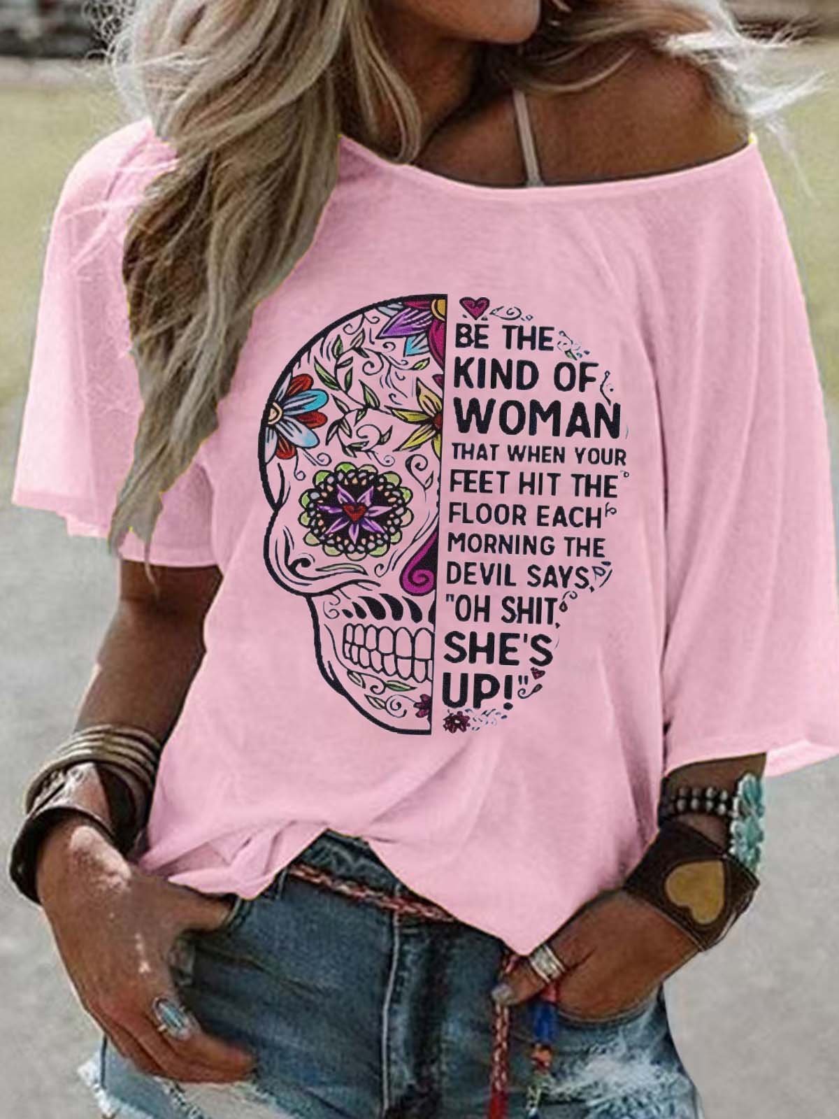 Damen Wilder Westen Kurzarm T-Shirts T-Shirt Rundhals Retro Sommer Oberteile