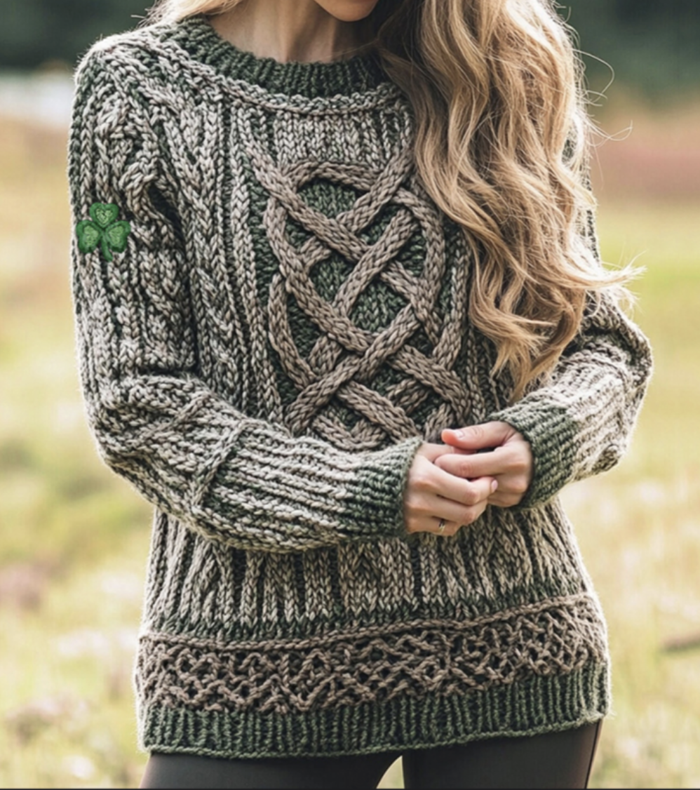 Damen Frühling/Herbst Tier Lässig Langarm Rundhals Wolle/Stricken Pullover