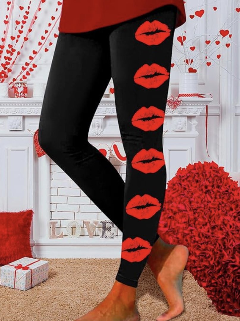 Damen Kariert Retro Alle Jahreszeiten Lang Leggings