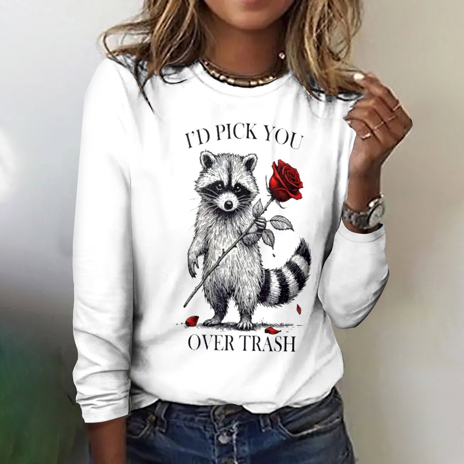 Damen Langarm T-Shirts T-Shirt Frühling/Herbst Kariert Rundhals Retro Oberteile
