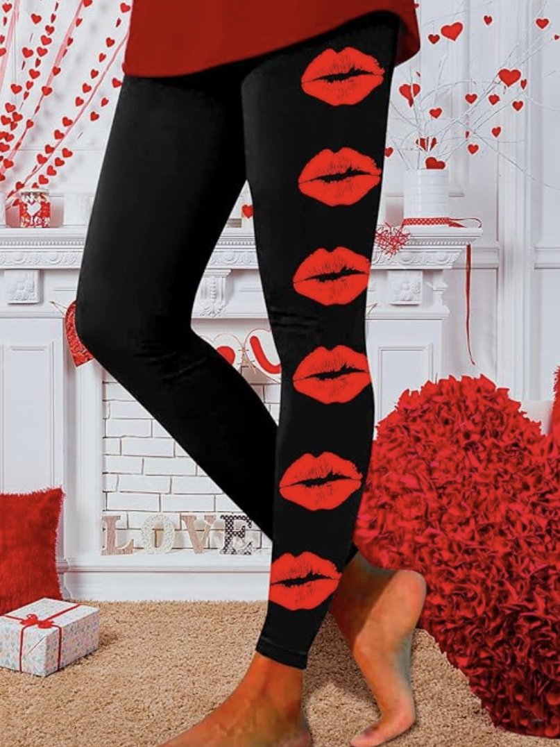 Damen Kariert Retro Alle Jahreszeiten Lang Leggings