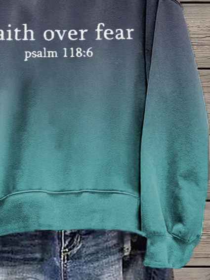 Damen Rundhals Textbriefe Lässig Frühling/Herbst Langarm Sweatshirt