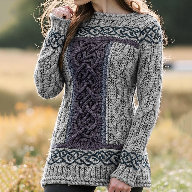 Damen Frühling/Herbst Tier Lässig Langarm Rundhals Wolle/Stricken Pullover