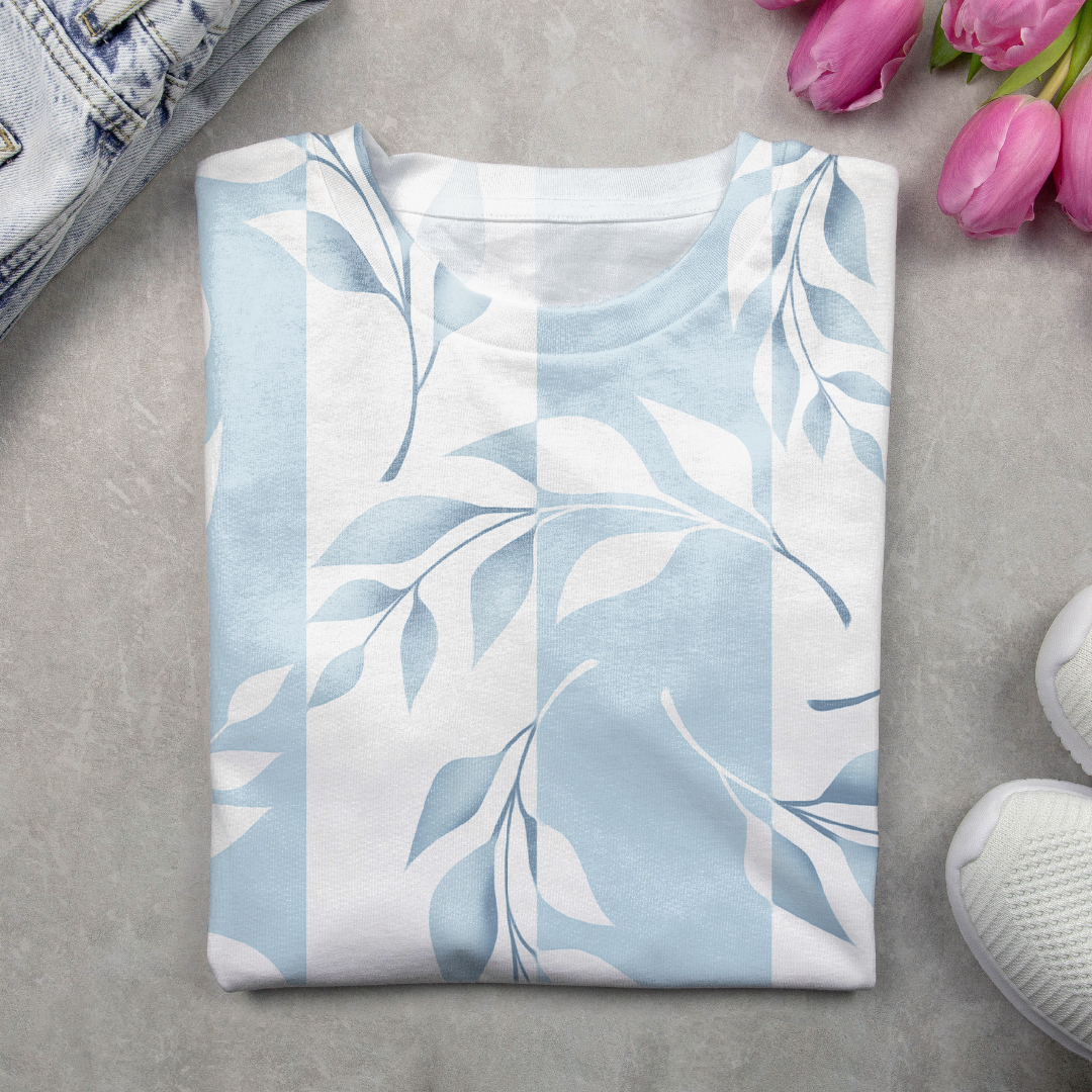 Damen Geblümt Langarm T-Shirts T-Shirt Rundhals Print Lässig Frühling/Herbst T-Shirt mit Grafik Oberteile