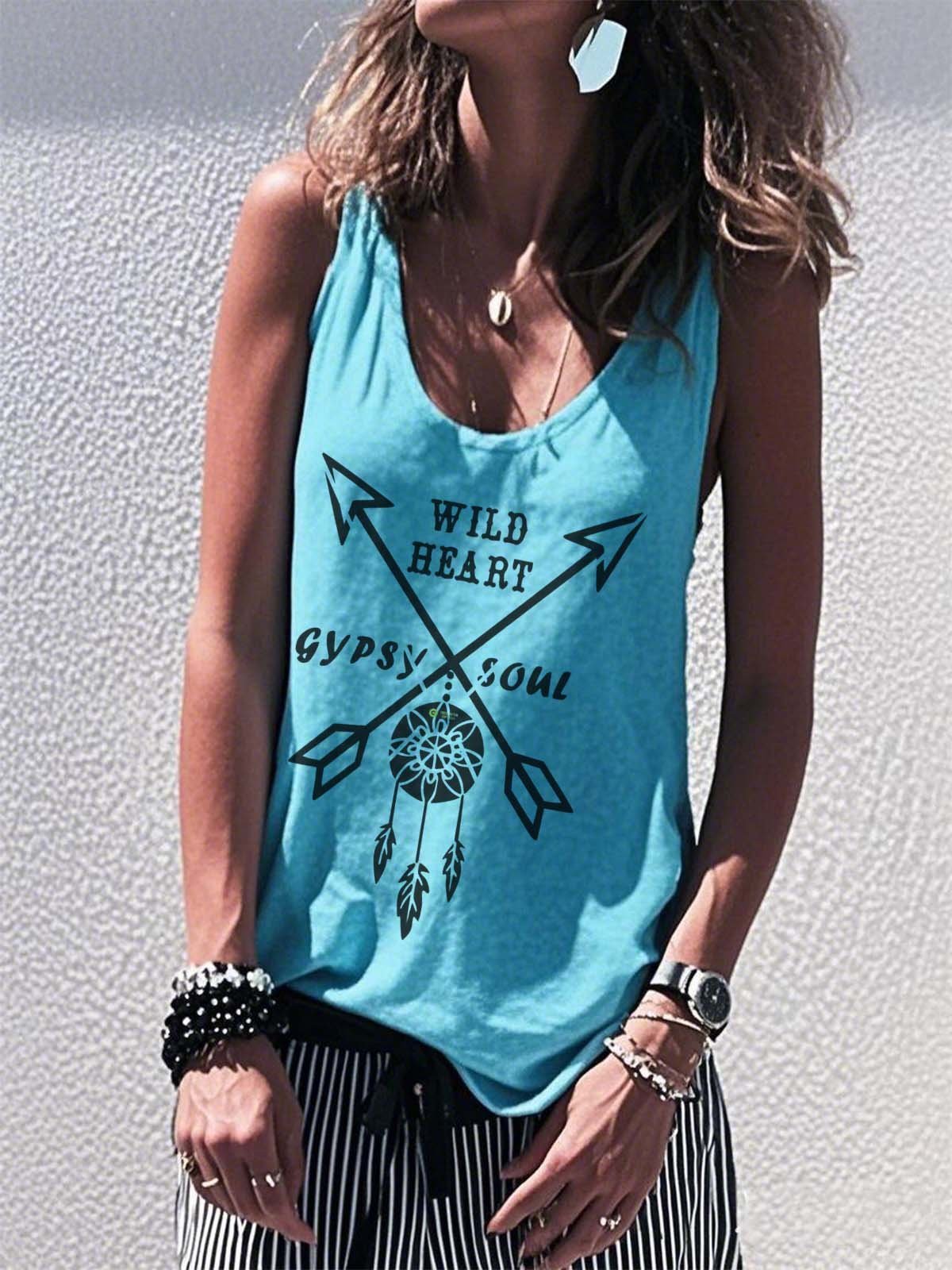 Damen Ärmellos Tanktop Oberteile Leibchen Sommer Wilder Westen U-Ausschnitt Täglich Lässig Oberteile
