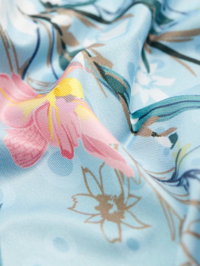 Damen Geblümt Ärmellos T-Shirts T-Shirt V-Ausschnitt Lässig Sommer Oberteile