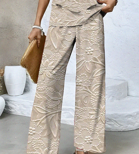 Damen 3d Drucken Zweiteiliges Set Täglich Ärmellos Lässig Sommer Bluse mit Hose Matching Set