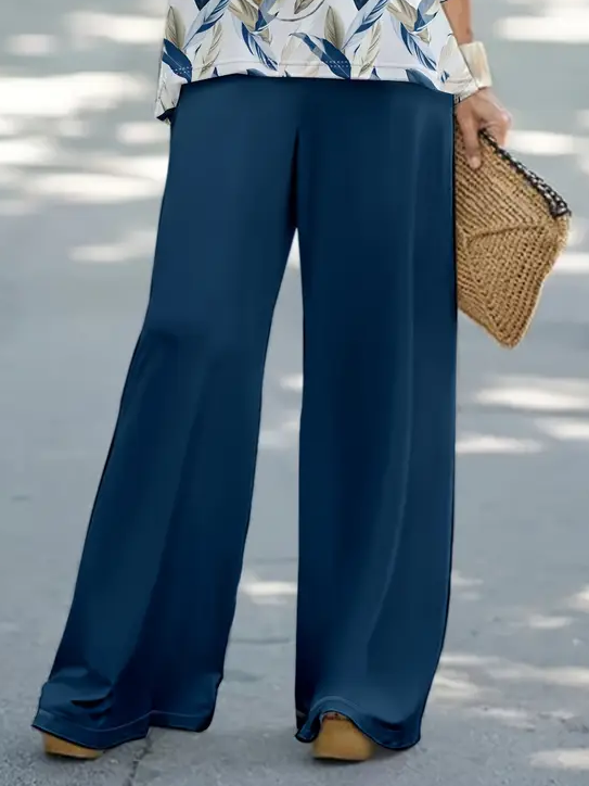 Damen Geblümt Print Zweiteiliges Set Täglich Langarm Lässig Frühling/Herbst Bluse mit Hose Matching Set