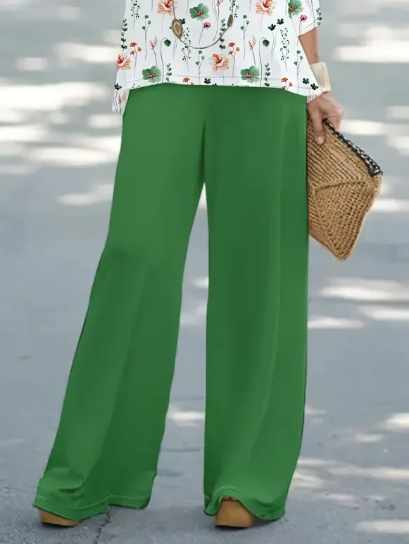 Damen Geblümt Print Zweiteiliges Set Täglich Langarm Lässig Frühling/Herbst Bluse mit Hose Matching Set