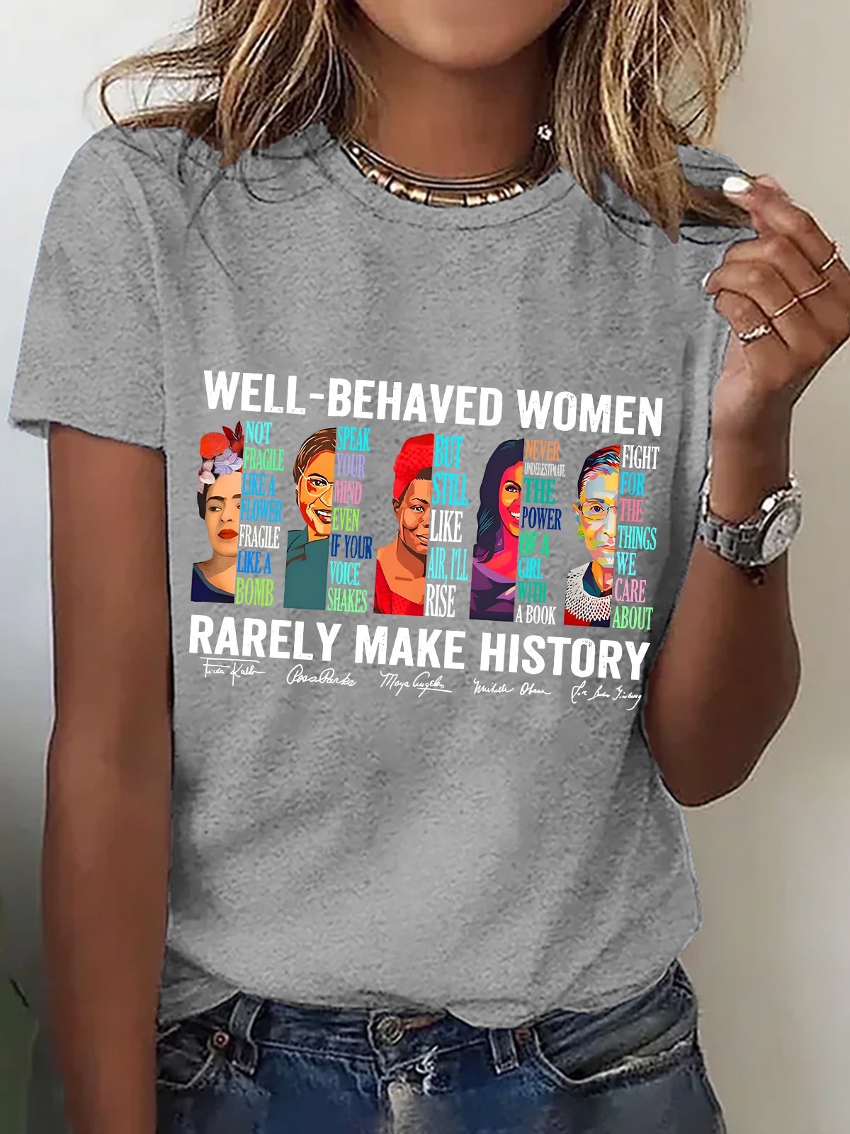 Damen Textbriefe Kurzarm T-Shirts T-Shirt Rundhals Lässig Sommer Oberteile