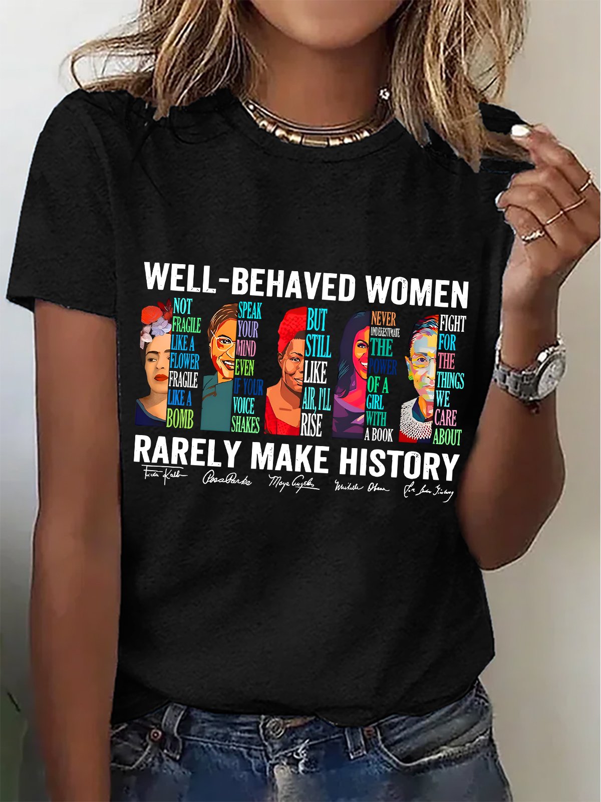 Damen Textbriefe Kurzarm T-Shirts T-Shirt Rundhals Lässig Sommer Oberteile