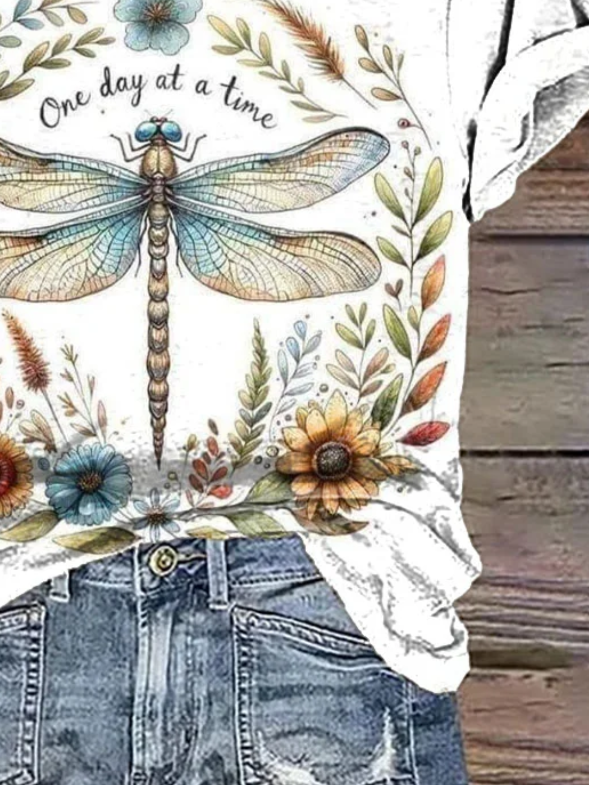 Damen Geblümt Kurzarm T-Shirts T-Shirt V-Ausschnitt Lässig Sommer Oberteile
