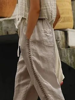 Damen Geometrisch Fünfte Hose Hose Lässig Sommer Hose